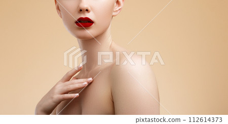Cosmetic and Makeup. Beauty Fashion Model Woman Cosmetic and Makeup. Beauty Fashion Model Woman 112614373