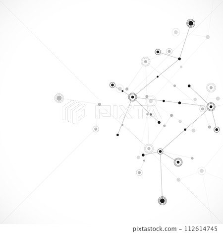 Science and technology concept with molecules. Vector illustration 112614745