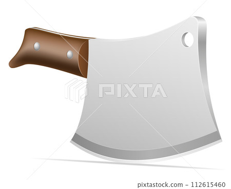 butcher chef knife for cutting meat vector illustration 112615460