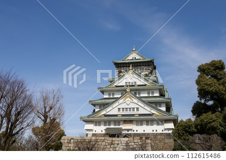 The osaka castle in the big castle and most famous in osaka japan The osaka castle in the big castle and most famous in osaka japan 112615486
