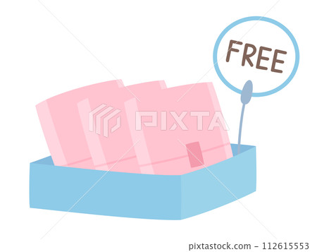 Free sanitary napkin illustration 112615553