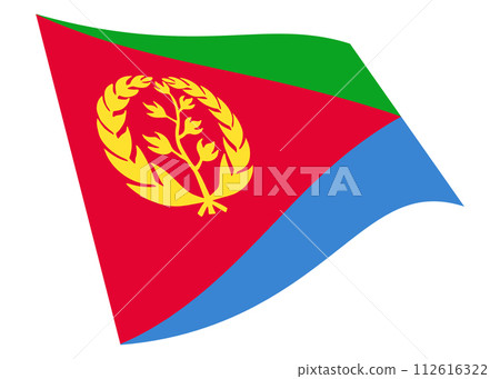 Eritrea waving flag 3d illustration 112616322