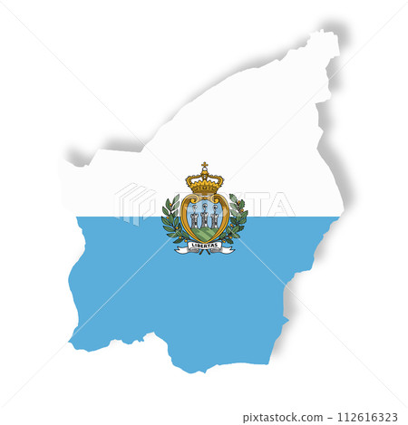 San Marino flag map with clipping path 112616323