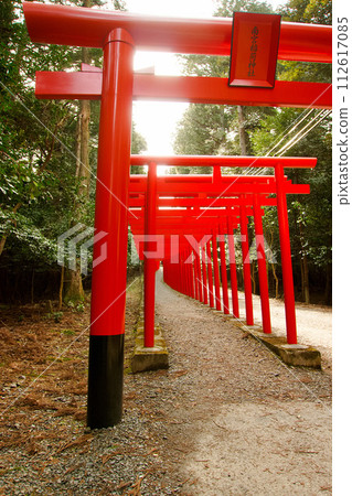 Red torii gate like a corridor 112617085