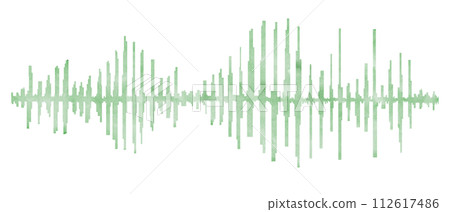 Sound equalizer waves. Seismogram for seismic measurement. Green signal and voice recording. Wave signal. Radio, audio. Pulse, vibration. Watercolor illustration. Polygraph, seismology or music Sound equalizer waves. Seismogram for seismic measurement. Green signal and voice recording. Wave signal. Radio, audio. Pulse, vibration. Watercolor illustration. Polygraph, seismology or music 112617486