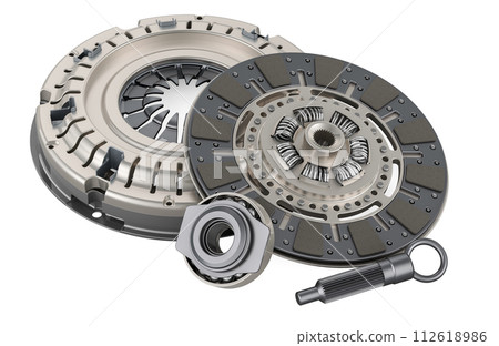 Parts of Car Clutch, 3D rendering 112618986