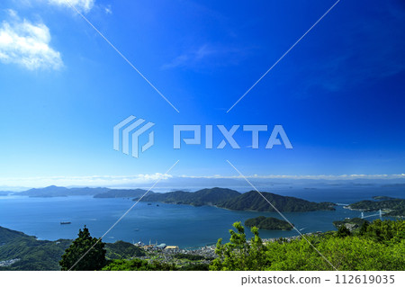View from Noroyama Kabutoiwa Observation Deck in Seto Inland Sea National Park View from Noroyama Kabutoiwa Observation Deck in Seto Inland Sea National Park 112619035