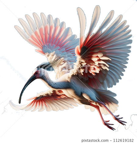 朱鹮展開翅膀 朱鹮展開翅膀 112619182