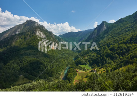 Picturesque canyon of the Tara river. Montenegro. 112619184