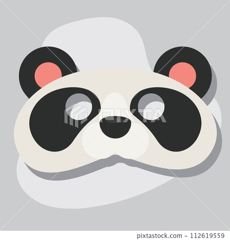 Colored panda bear carnival mask Festival Vector Colored panda bear carnival mask Festival Vector 112619559