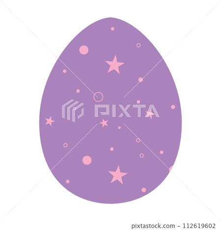 Decorated colored easter egg Vector 112619602