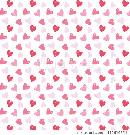 A spread of colorful large pink hearts seamless pattern vector illustration  112619854