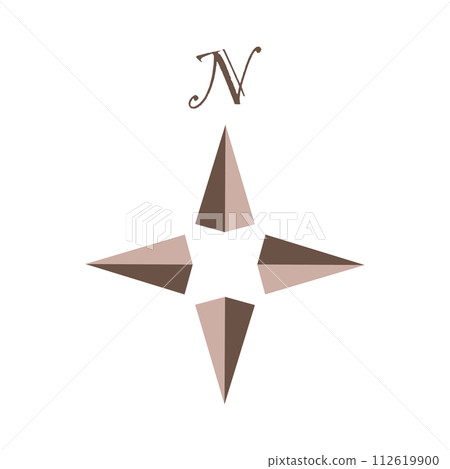 簡單的羅盤針插畫素材 112619900