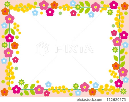花卉圖案框架春天圖像空白 112620373