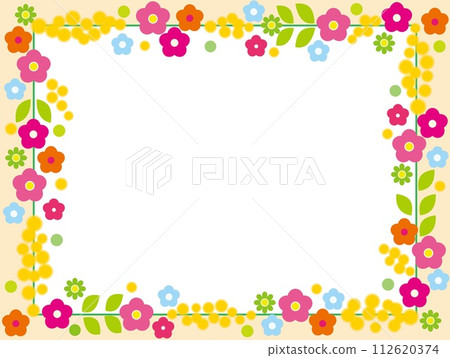 花卉圖案框架春天圖像空白 112620374
