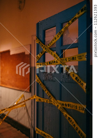 Forbidden door: View of the ruins of the Kashima Naval Air Corps base Forbidden door: View of the ruins of the Kashima Naval Air Corps base 112621393