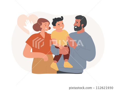 Parental responsibility isolated concept vector illustration. Rights responsibilities, social roles, cooking dinner, doing homework, child care, happy family, playing together vector concept. Parental responsibility isolated concept vector illustration. Rights responsibilities, social roles, cooking dinner, doing homework, child care, happy family, playing together vector concept. 112621930