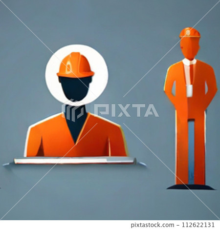 一個工作人員的簡單例證 一個工作人員的簡單例證 112622131