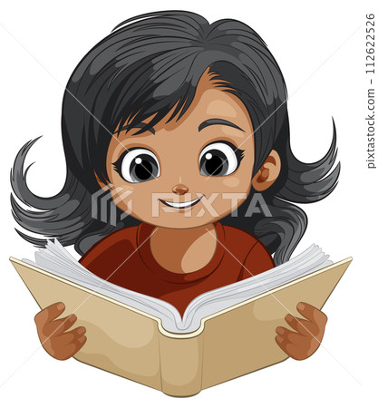 Curious Child Engrossed in Reading Curious Child Engrossed in Reading 112622526