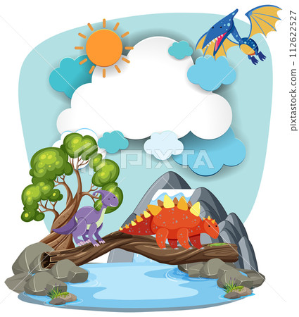 Dinosaur Friends in a Prehistoric Landscape Dinosaur Friends in a Prehistoric Landscape 112622527