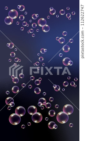 soap bubbles on transparent background 112622747