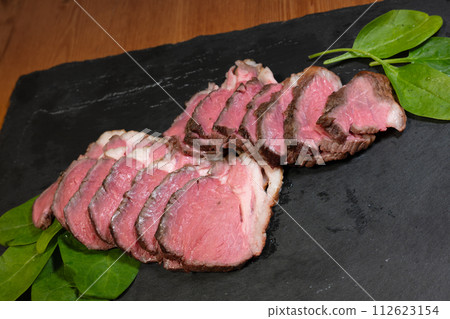 Lamb roast red meat game bird's eye view 112623154
