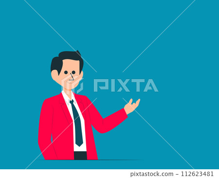Business person inviting. Vector illustration cartoon concept 112623481