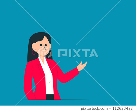 Business person inviting. Vector illustration cartoon concept 112623482