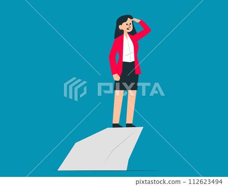 Leader with vision statement. Analysis and strategy vector concept 112623494