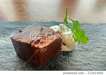Lunch dessert chocolate cake Lunch dessert chocolate cake 112623692