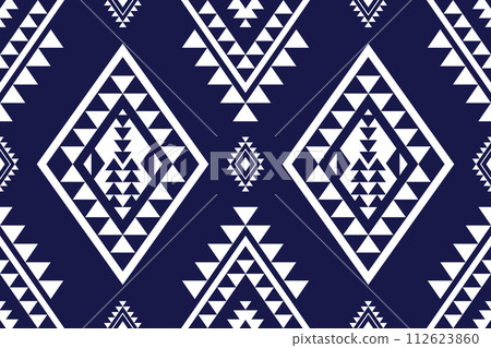 Navajo tribal vector seamless pattern. Native American ornament. Ethnic South Western decor style. Boho geometric ornament. Vector seamless pattern. Mexican blanket, rug. Woven carpet illustration. Navajo tribal vector seamless pattern. Native American ornament. Ethnic South Western decor style. Boho geometric ornament. Vector seamless pattern. Mexican blanket, rug. Woven carpet illustration. 112623860