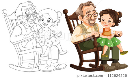 Grandfather's Love and Wisdom Shared Grandfather's Love and Wisdom Shared 112624226