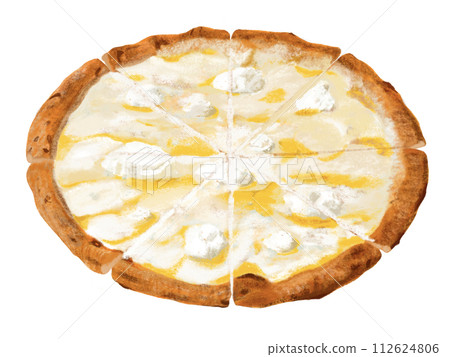 Quattro Formaggi Pizza (whole cut) 112624806