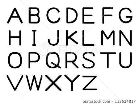 手寫的字母剪影 手寫的字母剪影 112624817