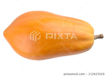 ripe papaya isolated on white background. ripe papaya isolated on white background. 112625029