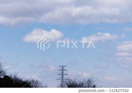 秋天的藍天白雲 秋天的藍天白雲 112625502