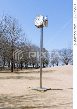 冬季公園的鐘樓 冬季公園的鐘樓 112625511