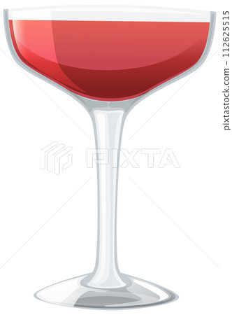 Elegant Red Wine Glass Illustration Elegant Red Wine Glass Illustration 112625515