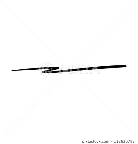 Hand drawn curly swish icon vector illustration, paint brush design element of swash, swoosh, swoosh underline swirl squiggle stroke illustration 112626792