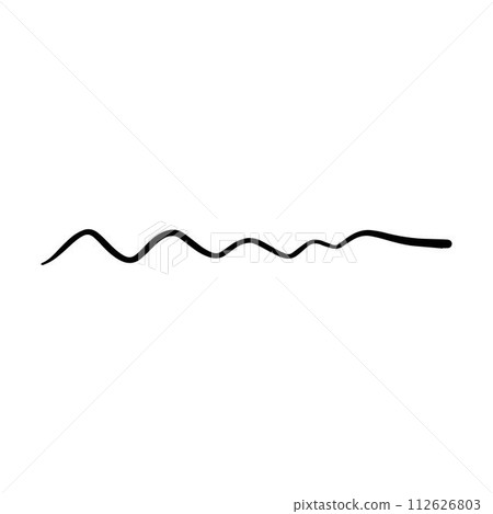Hand drawn curly swish icon vector illustration, paint brush design element of swash, swoosh, swoosh underline swirl squiggle stroke illustration 112626803