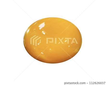 【白色背景】生蛋黃特寫 【白色背景】生蛋黃特寫 112626837