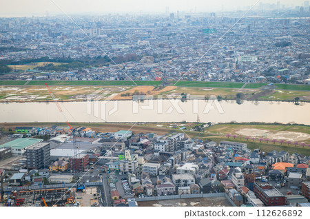 Cityscape from I-Link Town Observation Facility, Ichikawa City, Chiba Prefecture 112626892