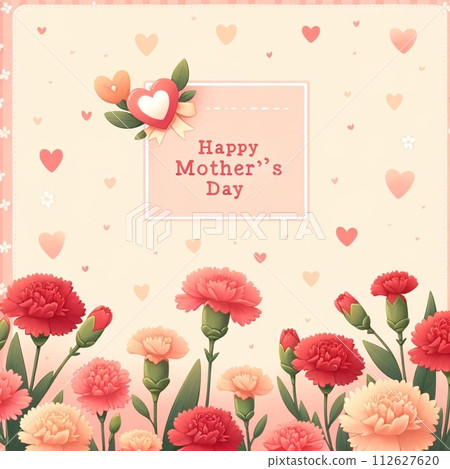 Cute carnation background material for Mother's Day 112627620