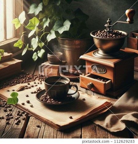 Retro coffee shop 112629283