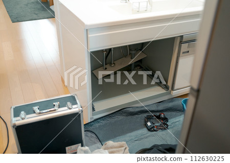 Clog under the sink Clog under the sink 112630225