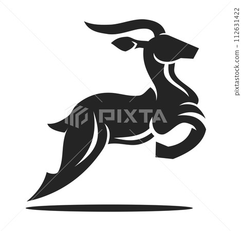 Gazelle Logo template Isolated. Brand Identity. Icon Abstract Vector graphic Gazelle Logo template Isolated. Brand Identity. Icon Abstract Vector graphic 112631422