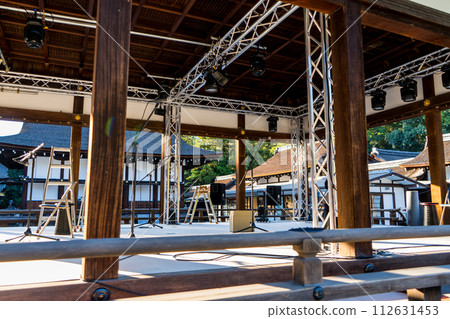 A shrine stage set for a streaming event A shrine stage set for a streaming event 112631453