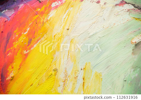 Conceptual abstract picture of a beautiful girl. Conceptual abstract closeup of an oil pastels. Conceptual abstract picture of a beautiful girl. Conceptual abstract closeup of an oil pastels. 112631916