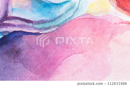 Watercolor paint stains. Background with faint texture and distressed vintage grunge and watercolor paint stains in elegant. 112631986
