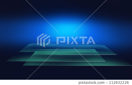 Abstract design background with surfaces in perspective concept series  112632226